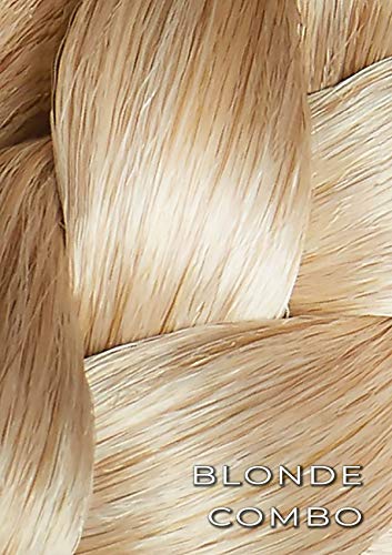 PRETTYPARTY - Extensiones de pelo con diseño de amapola, color rubio