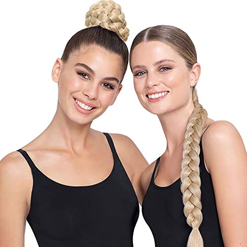 PRETTYPARTY - Extensiones de pelo con diseño de amapola, color rubio