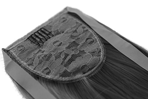 Prettyshop - Extensiones de pelo tipo cola de caballo de 60 cm, resistentes al calor, diseño liso nero rosa mix # 1T8C HCB3