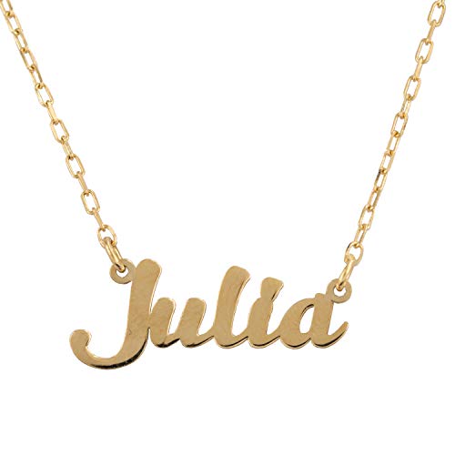 PRIORITY Gargantilla con Nombre Personalizado en Oro 18K | Collar Nombre Oro | Gargantilla Nombre Personalizado | Colgante Personalizado Oro