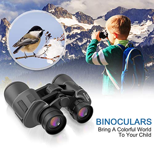 Prismáticos, Zaeel 12x50 Binoculares Profesionales, Telescopio de Prismáticos Compactos e Impermeables con Lentes Multicapa, Aumento de alta Potencia con Estuche, Tapas de Lentes, Correa y Tela