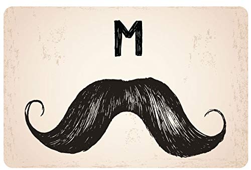 Pro Image Letreros de puerta de baño de baño retro, bigote de hombre y labios de mujer/mujer Diseño fresco para bares, tiendas o restaurantes de 6 pulgadas x 9 pulgadas