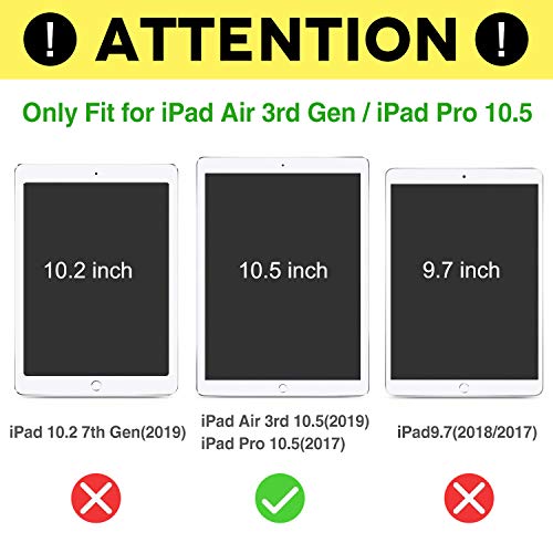 ProCase Vidrio Real para iPad Air 10,5" 2019/iPad Pro 10.5" 2017, Protector de Pantalla de Cristal Templado iPad Air 3/Pro 10,5