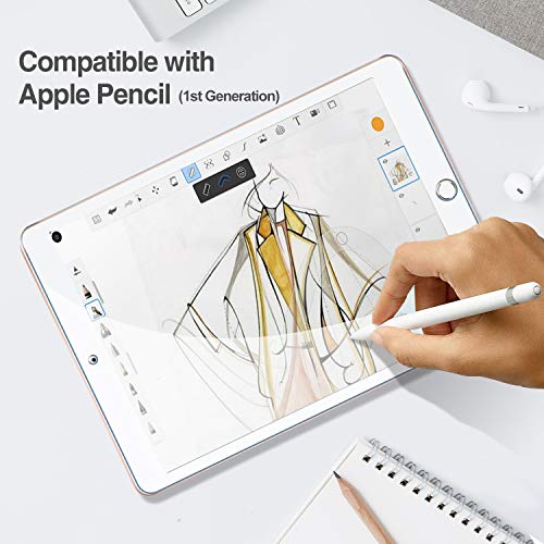 ProCase Vidrio Real para iPad Air 10,5" 2019/iPad Pro 10.5" 2017, Protector de Pantalla de Cristal Templado iPad Air 3/Pro 10,5