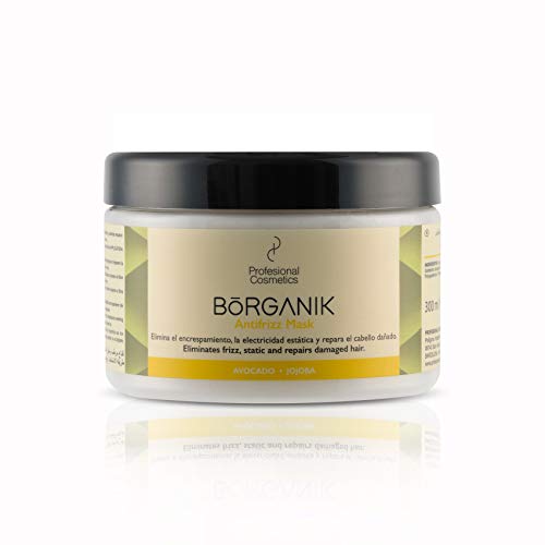 Profesional Cosmetics Borganik Anti Frizz Mask - Mascarilla con Extractos Orgánicos y Naturales, Pack de 1-300 ml