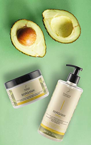 Profesional Cosmetics Borganik Anti Frizz Mask - Mascarilla con Extractos Orgánicos y Naturales, Pack de 1-300 ml