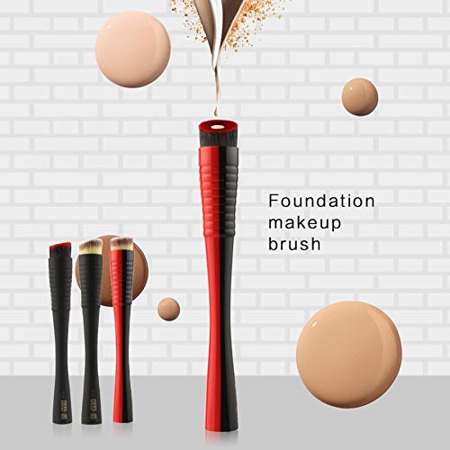 Professional Foundation Makeup Brush Groove Flat Head Face Liquid BB Cream Powder Concealer Blush Soft Brush Cosmetic Tool