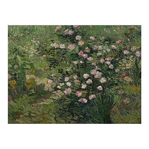 Promini Rompecabezas de Madera de 500 Piezas con Rosas, Juegos de Rompecabezas Diarios para Adultos y niños