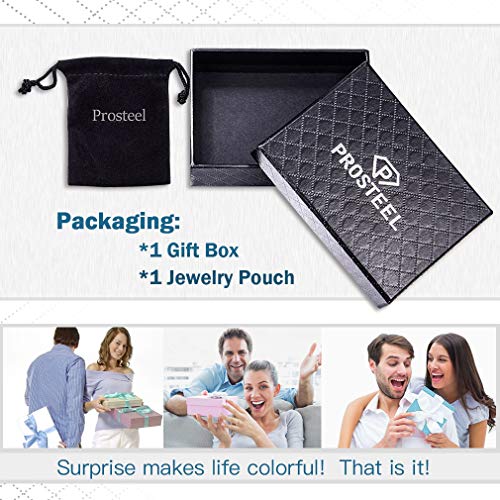 PROSTEEL Pulsera Mujer Fino de Acero Inoxidable con Piedra de Nacimiento Enero-Diciembre Tamaño Ajustable Regalo para Mujer