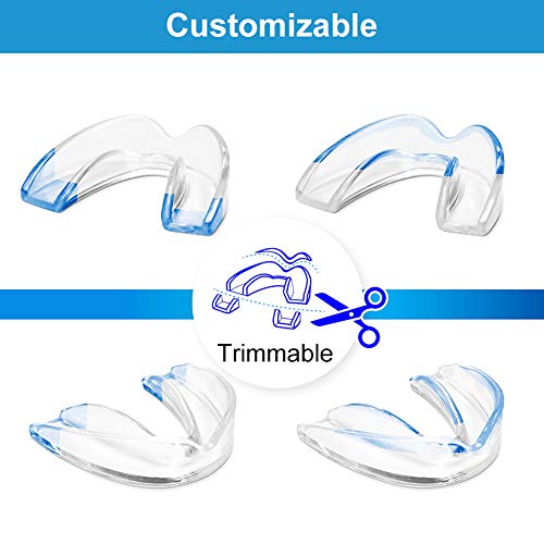 Protector dental, Kit de Protección Dental, Anti bruxismo, Ferula dental para bruxismo, Protector Bucal Cuidado Dentadura Ferula Dental,Férula Dental de Descarga 4PC