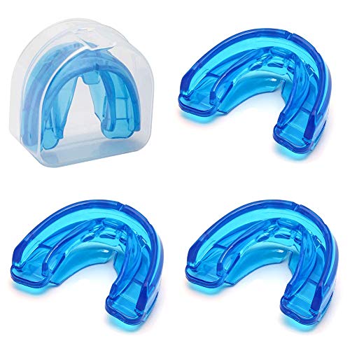 Protector dental, Kit de Protección Dental, Anti bruxismo, Ferula dental para bruxismo, Protector Bucal Cuidado Dentadura Ferula Dental,Férula Dental de Descarga 4PC