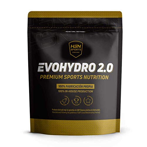 Proteína Hidrolizada de Suero de HSN Evohydro 2.0 | Hydro Whey | A partir de Whey Protein Isolate | Rica en BCAAs y Glutamina | Proteína Vegetariana, Sin Gluten, Sin Lactosa, Fresa Choco Blanco, 500g