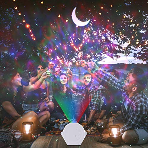 Proyector de luz nocturna LED, ALED LIGHT 3-en-1 Star Night Light Luz de proyector Ocean Wave Proyector decorativo Luz de luna activada Luz de proyector de estrellas