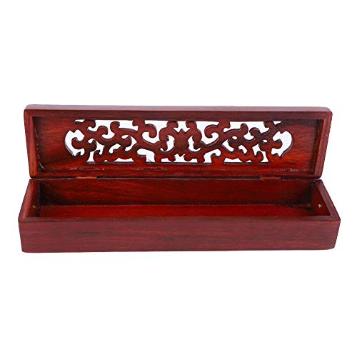 Pssopp Incienso Stick Holder Box Hecho a Mano Incienso Stick Madera Joss Stick Cono Holder Quemador Caja de Almacenamiento Ash Catcher con hogar Templo Budista Accesorio(Venta Corta)