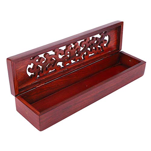 Pssopp Incienso Stick Holder Box Hecho a Mano Incienso Stick Madera Joss Stick Cono Holder Quemador Caja de Almacenamiento Ash Catcher con hogar Templo Budista Accesorio(Venta Corta)