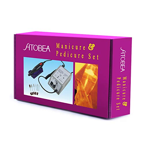 Pulidor Esmeril limas de uñas profesionales eléctricas Máquina lijadora Pedicura lijadora eléctrica con 6 Brocas Pulidor Broca y 150 bandas de lijado Torno para uñas para Manicura y Pedicura