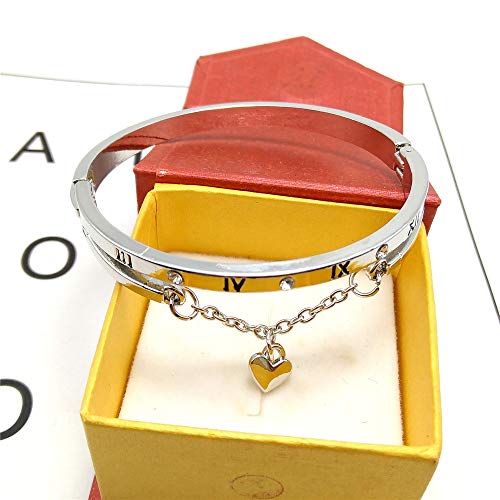 Pulsera Diseño Oro Rosa con Puño Abierto Pulseras De Titanio Brazaletes Pulsera De Joyería para Mujer Regalo De Pareja   Joyas B1119-S