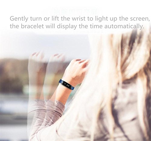 Pulsera Inteligente ® G15 información de pulsera inteligente llamada tasa de monitor de oxígeno a la presión recordatorio empuje rechazar reloj del movimiento del podómetro , black