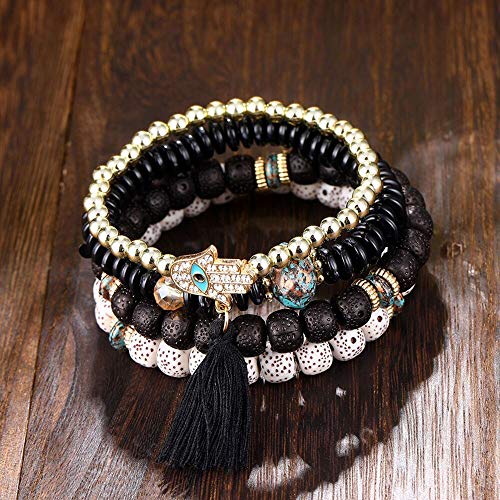 Pulsera Moda Pop Pulsera Y Pulsera Joyería Borla Pulsera De Múltiples Capas Nacional Wind Wave Simia Pulsera Regalo S343-2