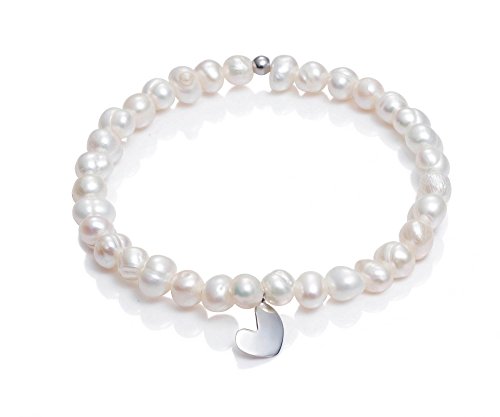 Pulsera Viceroy Comunión Niña 6004P000-60 Perlas y Corazón de Plata de Ley
