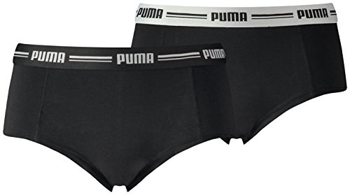 Puma 5730100010, Bóxer Para Mujer, Negro (Black), M , Pack de 2