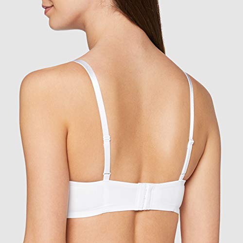 PUMA Statement Padded Bra 1P Hang Sujetador Invisible, Blanc (White 300), 85D (Talla del Fabricante: 70D) para Mujer