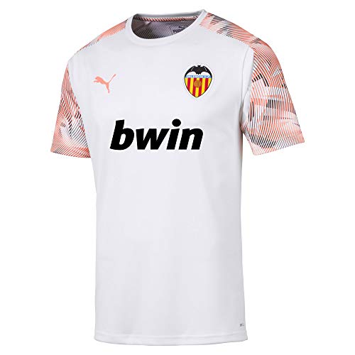 PUMA VCF Training Jersey Maillot, Hombre, White/Fizzy Orange, S