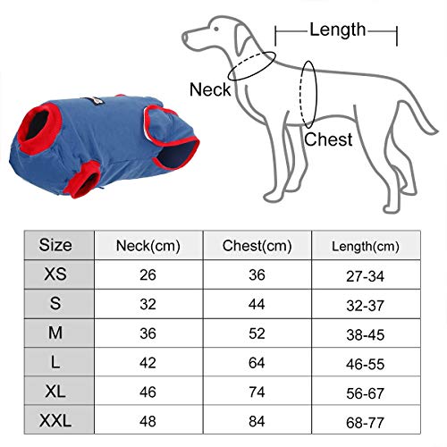 Pup-Town Traje de recuperación para mascotas, perros, gatos después de la cirugía, vendajes alternativos E-Collars, anti-lamer para postoperatorio
