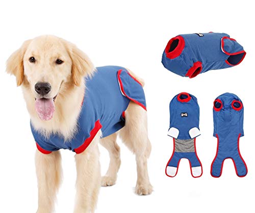 Pup-Town Traje de recuperación para mascotas, perros, gatos después de la cirugía, vendajes alternativos E-Collars, anti-lamer para postoperatorio