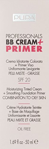 Pupa Professionals BB Cream & Primer 002 Sand Krem BB oraz baza pod makijaż dla cery tłustej i mieszanej