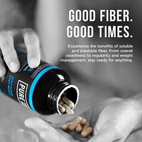 Pure for Men - El suplemento original de fibra de limpieza vegana - Fórmula patentada comprobada (120 Cápsulas Con Aloe)