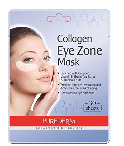 Purederm Colágeno Máscara de ojo zona Pad Parches antiarrugas cuidado 3 Pack 90 hojas