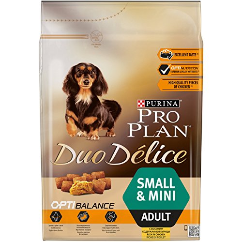 PURINA Pro Plan Duo Délice Comida Seco para Perro Adulto Pequeño, Sabor Pollo con Arroz - 2.5 Kg