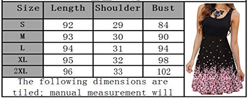 PYLOVER Vestido de mujer sin mangas con cuello en O y cuello en forma de A, vestido de verano para mujer, estilo vintage casual, Primavera-Verano, Niñas, color Pjlyq-9, tamaño L