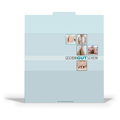 Pythagoras MA847 - Cupón de regalo para estudios de masaje y consultas de fisioterapia con gran campo para sellos de empresa