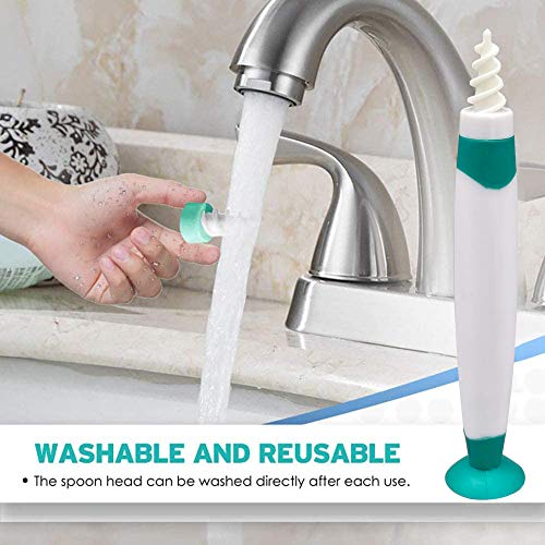 Q-Grips Limpia Oídos, kit limpiador para oídos, Limpiador de Cera de Oídos con Punta Suave en Espiral y 16 Puntas Remplazables de Silicona lavables Para la Higiene, Apto Para todas las Familias(verde)