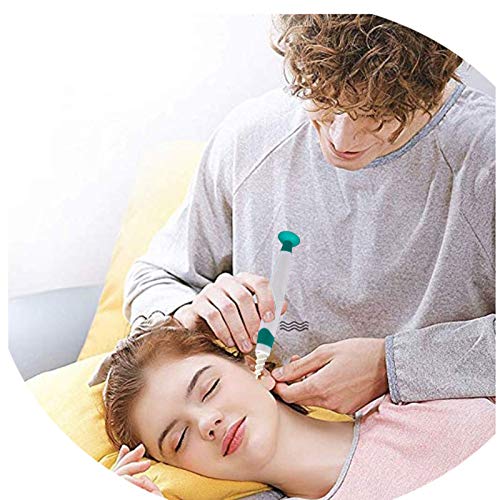 Q-Grips Limpia Oídos, kit limpiador para oídos, Limpiador de Cera de Oídos con Punta Suave en Espiral y 16 Puntas Remplazables de Silicona lavables Para la Higiene, Apto Para todas las Familias(verde)
