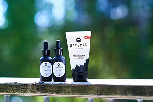 Qaveman Men's Skincare Moisturising Face & Beard Moisturiser 1 x 75 ml