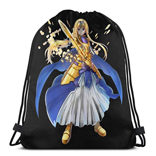 QiangQ Bolso con cordón Drawstring Bags Sport Gym Sack Party Favor Bags Wrapping Gift Bag Drawstring Backpacks Storage Goodie Bags Cinch Bags - Alice Schuberg Alice Zuberg