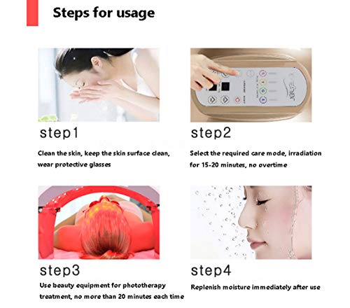 QINYUP Fotón rejuvenecimiento de la Piel PDT Dispositivo acné luz de Color máscara de la máscara Nueva fotodinámica LED Spectrum Instrumento de la Belleza y Azul Rojo