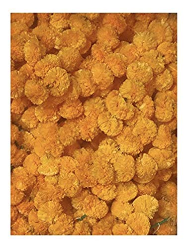 R and D Handicrafts Guirnalda de Flores Artificiales de caléndula, 4.5 pies de Largo, Paquete de 5 hebras, Las guirnaldas Satisfacer Todas Tus Necesidades de celebración y Vacaciones