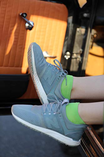 Rainbow Socks - Hombre Mujer Calcetines Cortos Colores de Algodón - 6 Pares - Naranja Rojo Amarillo Verde Mar Verde Fucsia - Talla 39-41