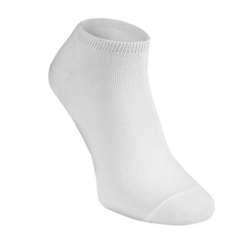 Rainbow Socks - Hombre Mujer Calcetines Cortos Colores de Bambu - 12 Pares - Bianco Negro - Talla 44-46