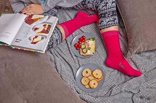 Rainbow Socks - Hombre Mujer Calcetines de Felpa Calidos y Coloridos - 3 Pares - Violeta Fucsia Azul - Talla 39-41