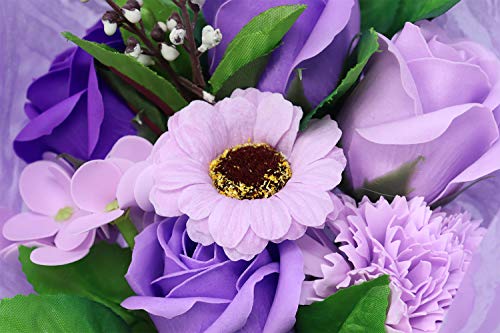 Ramo de flores de jabón lila para baño o decoración