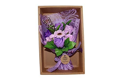 Ramo de flores de jabón lila para baño o decoración