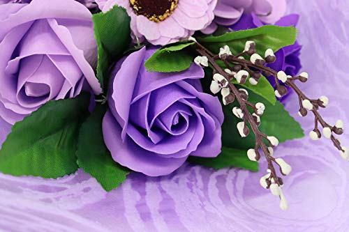 Ramo de flores de jabón lila para baño o decoración