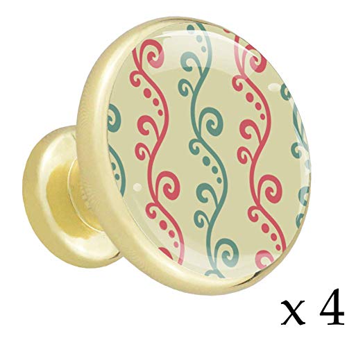 Ratán Beige Dorado 4 pomo tiradores cocina para cajones armario vintage puerta redondoarmarios antiguos Metal Fluorescencia