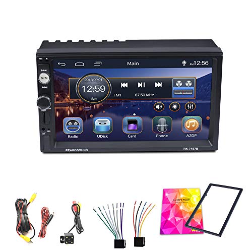 Reakosound Radio Coche 2 DIN Reproductor MP5 autoradio Audio 1080p para Coche Blutooth 7 Pulgadas Pantalla tácti Radio FM/Am Control del Volante …