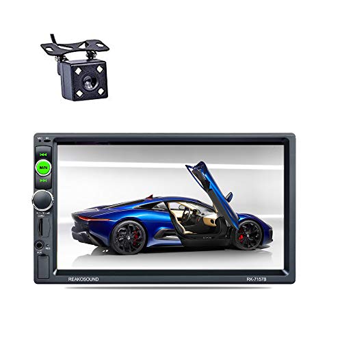 Reakosound Radio Coche 2 DIN Reproductor MP5 autoradio Audio 1080p para Coche Blutooth 7 Pulgadas Pantalla tácti Radio FM/Am Control del Volante …